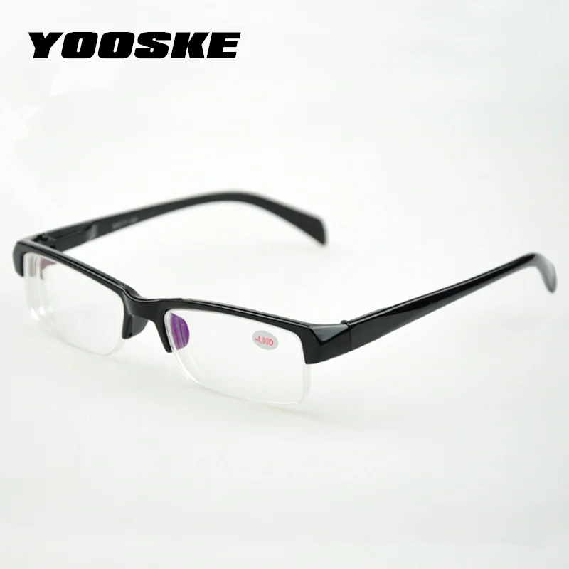 YOOSKE Полуободковые HD очки из смолы для близорукости женские высококачественные