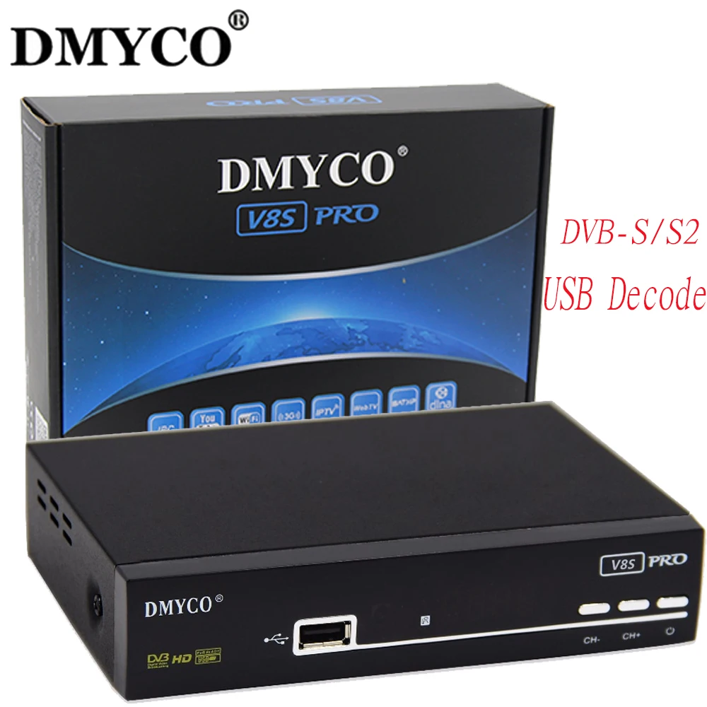 Genuine Newest V8S PRO DVB S2 Satellite font b Receiver b font Support PowerVu Biss