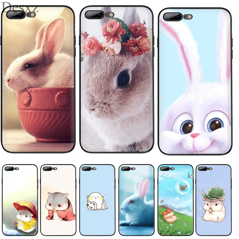 

Mobile Phone Case for iPhone 11 Pro XR X XS Max iPhone 6 6S 7 8 Plus 5 5S SE Cover Rabbit Mouse Hamster Bag Shell Casing