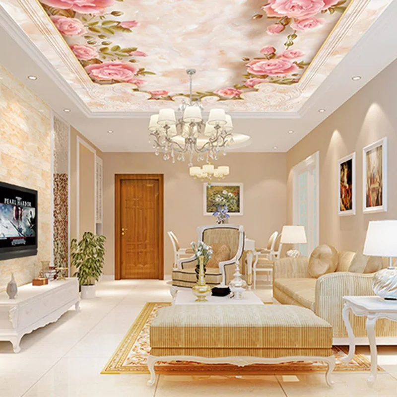 

QINGCHUN Custom Print 3D Fabric &Textile Wallcoverings For Walls Cloth Ceiling Matt Silk For Living Room Chinese Flower Washable