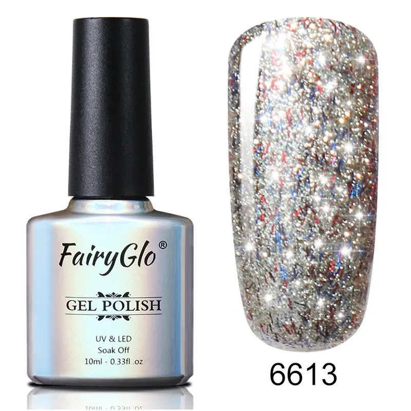 FairyGlo 10 мл Блестящий Гель-лак УФ-гель для ногтей Гибридный лак Гель-лак верхняя основа праймер краска Полупостоянный Гель-лак - Цвет: FXJ6613