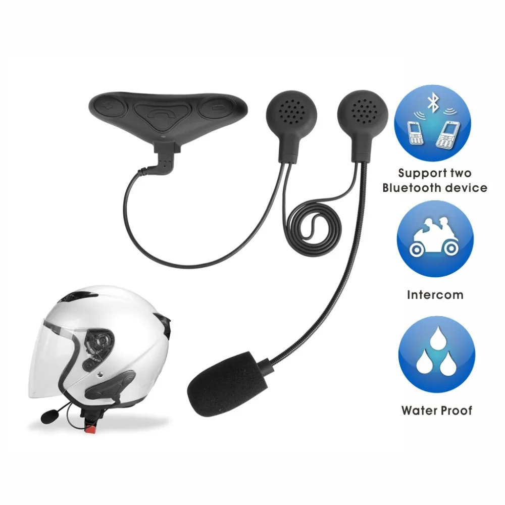 

Avantree [2018 Version] WATERPROOF Bluetooth Motorbike Helmet Headset with Boom Microphone for Riders Headset