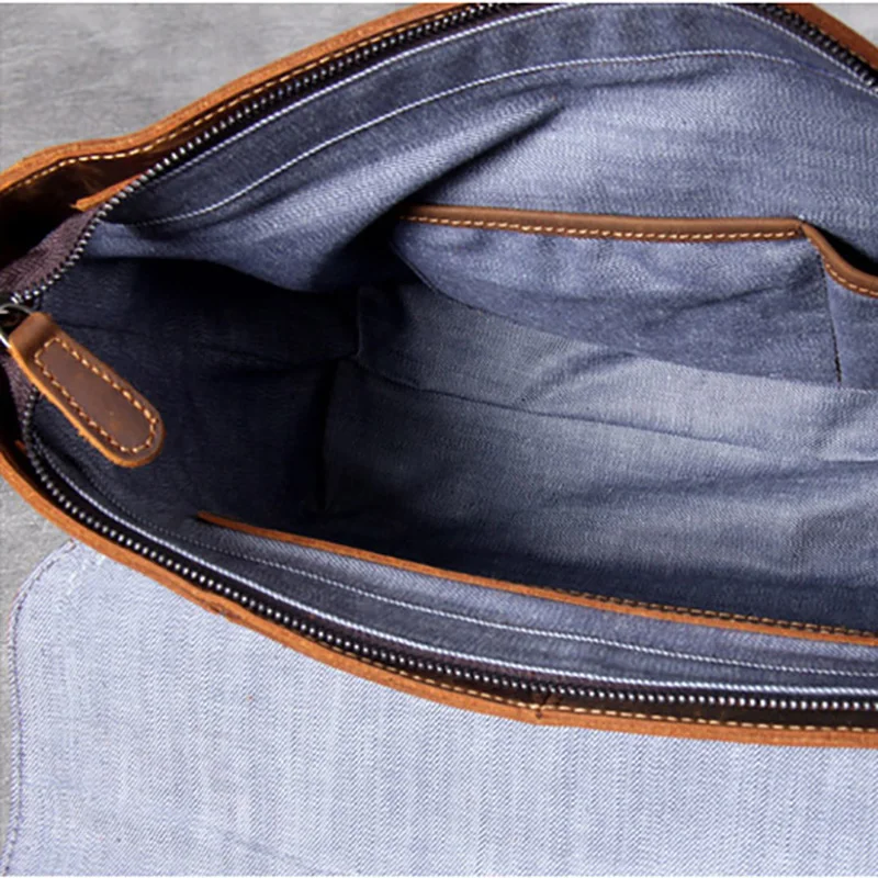 AETOO Retro Mad Horse Leather postman bag, men's head cowhide shoulder bag, handbag