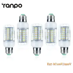 E27 светодиодные лампы 4014 smd Светодиодная лампа люстра AC220V 36leds 72leds 96leds 138 светодиодов лампочки ультра Высокий световой поток Освещение