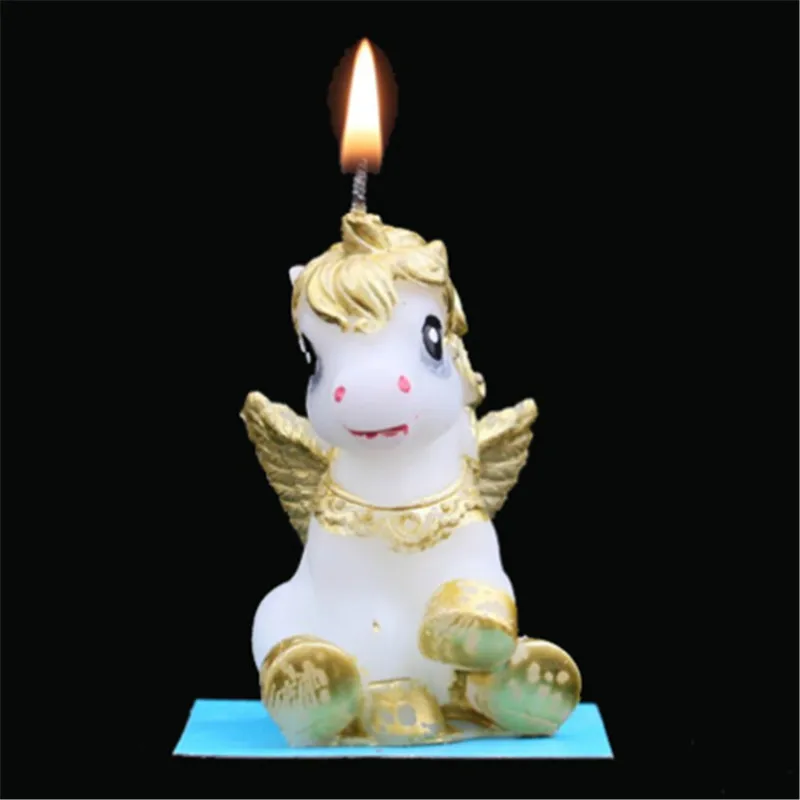 1 Box Unicornio Candle Birthday Party Decorations Kids Unicorn Cake Topper Baby Shower Decorations Unicorn Party Favor Gift-S