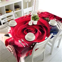 Rectangular Tablecloths Red Rose Tablecloth
