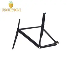 fixed gear bike frame 55cm 58cm matte black Bike frame Fixie Bicycle Frame Aluminum Alloy frame with carbon fork fixed gear bike frame 55cm 58cm matte black Bike frame Fixie Bicycle Frame Aluminum Alloy frame with carbon fork