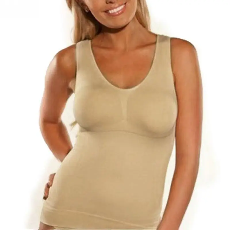 Female corset without rims with chest pad long seamless vest large underwear Close-fitting breathable sweat 7