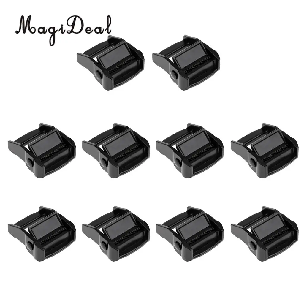 Aluminum 10 Pcs 38mm Roof Rack Tie Down Straps Cam Buckle for Webbing Max Load 500kg Luggage Canoe Kayak Board Surf 500kg