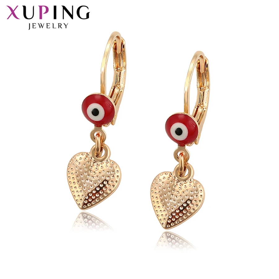 

Xuping Heart Korean Earrings Indian New Arrival Women's European Style Red Eye Gold Color Plated Fashion Jewelry S135,6-98093