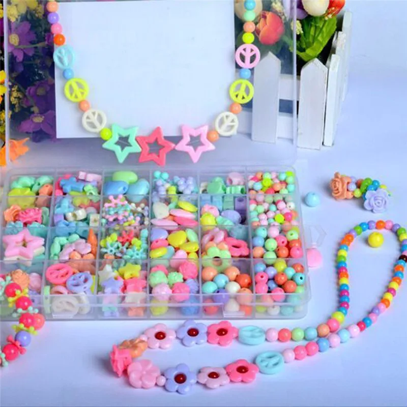 Головоломки геометрическая форма бусины игрушки для девочек детей Amblyopia конфеты цвета DIY носить бусины браслет детские игрушки