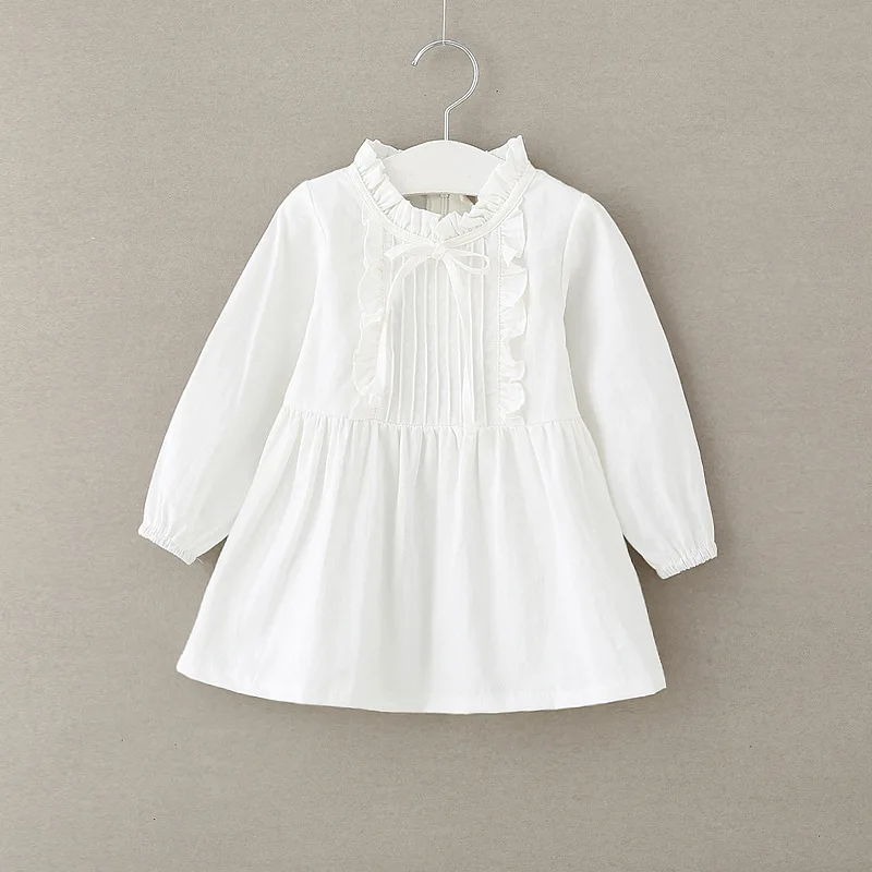 

2018 Spring Cute Baby Girls Tulle Ruffles Dress with Bow Tie Princess White Dress Baby Gift Photography Children Costume Pink