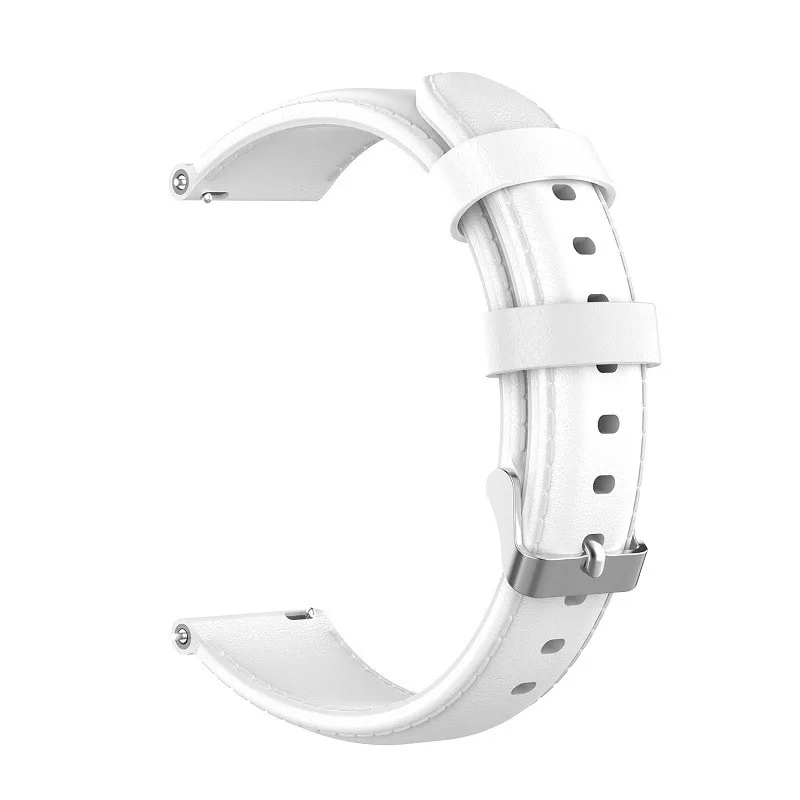 Сменные наручные часы из натуральной кожи для Garmin forerunner 245 645 vivoactive 3 music Smart Watch высокого качества 6,4 - Цвет: Белый