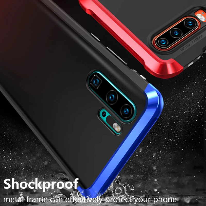 Для huawei P30 Pro Чехол Аксессуар Роскошный тонкий металлический алюминиевый сплав жесткая задняя панель из поликарбоната ударопрочный Броня чехол для телефона P30