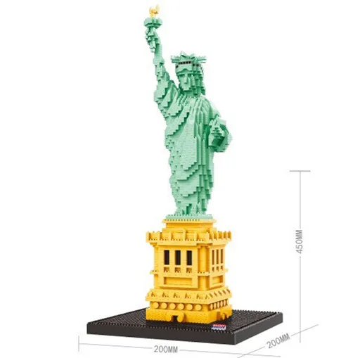 

2019 New Movie Miniature Diamond Particle Building Blocks The Statue of Liberty 16091 Compatible with Legoingly Girl Best Gifts