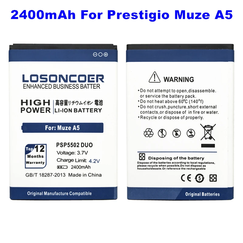

2400mAh for Prestigio Wize N3 Prestigio Muze A5 PSP5502 PSP3507 PSP 5502 DUO MultiPhone PSP5502 DUO PSP 5502 Phone Battery