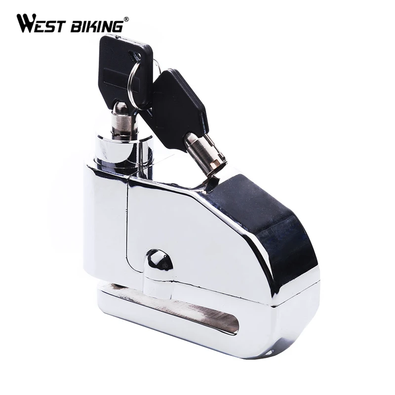 

WEST BIKING Bicycle Alarm Brake Disc Lock Rotor Shock Alarm Lock Safety Security Key Motorcycle Disc Bike Cycling Bicycle Lock
