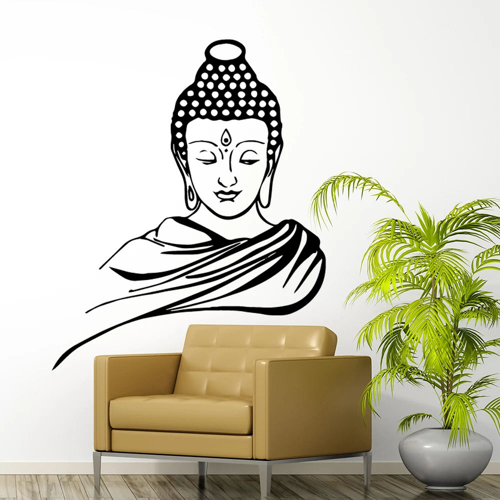 

Buddha Vinyl Wall Sticker Home Decoration Stickers Living Room Bedroom Removable Mural Home Decoration Accessories Wall Decals