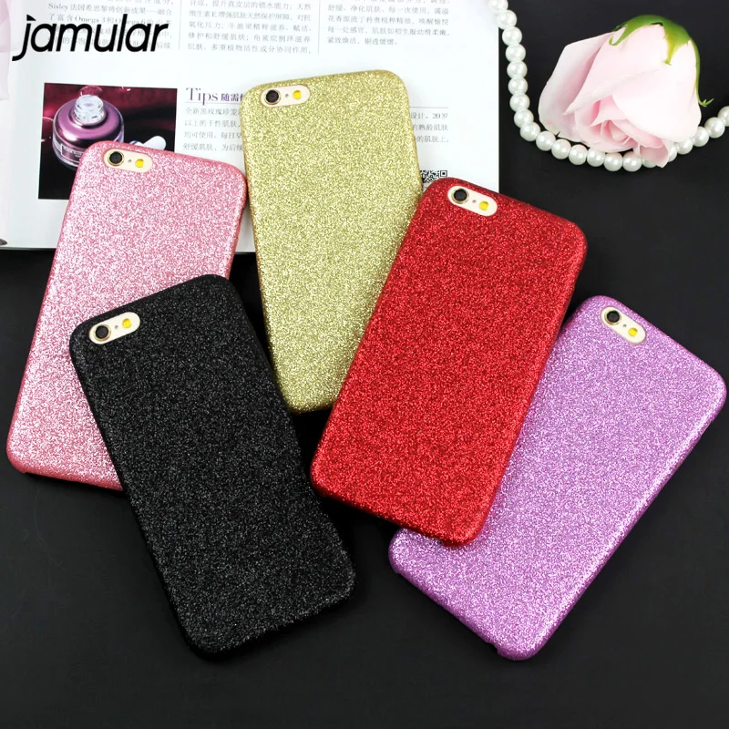 Блестящий Мягкий чехол JAMULAR с блестками для iPhone 6 6s 7 8 Plus телефона из искусственной
