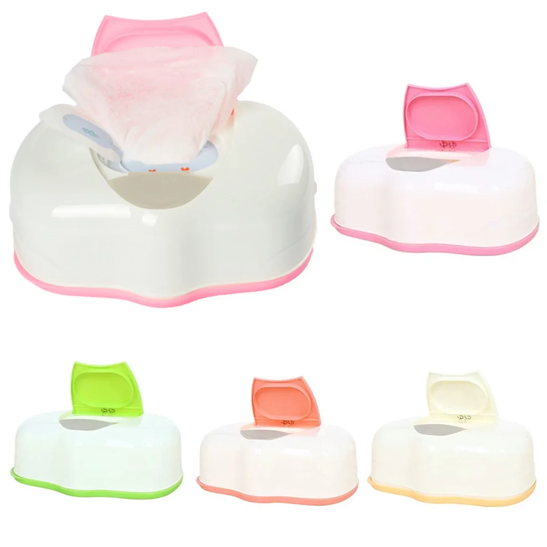 Plastic Wet Tissue Box CaseTissue Case Baby Wipes Napkin Storage Box