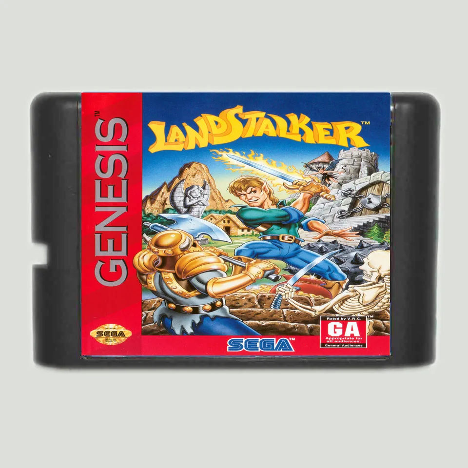 Landstalker 16 бит sega MD игровая карта для sega Mega Drive для Genesis