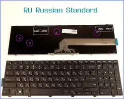 Русская версия клавиатуры для ноутбука Dell Inspiron 15-3000 15-5542 5545 i5545 17 3542 черный с рамкой без подсветки