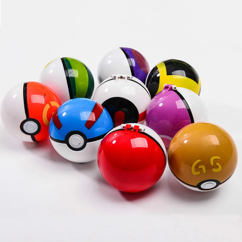 

9 Styles 1PC 7cm Pokeball With 1PC Random Figures Inside Anime Action Figures Toys Pokeball