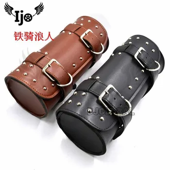 

retro cafe black moto head bags motorbike tail tank saddle bag for Harley Davidson softail sportster Vespa motorcycle saddlebag