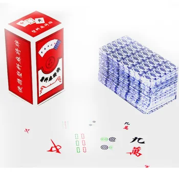

144 PCS Mahjong Education Board Game Family/Party Parents Waterproof Cards Game Entertainment