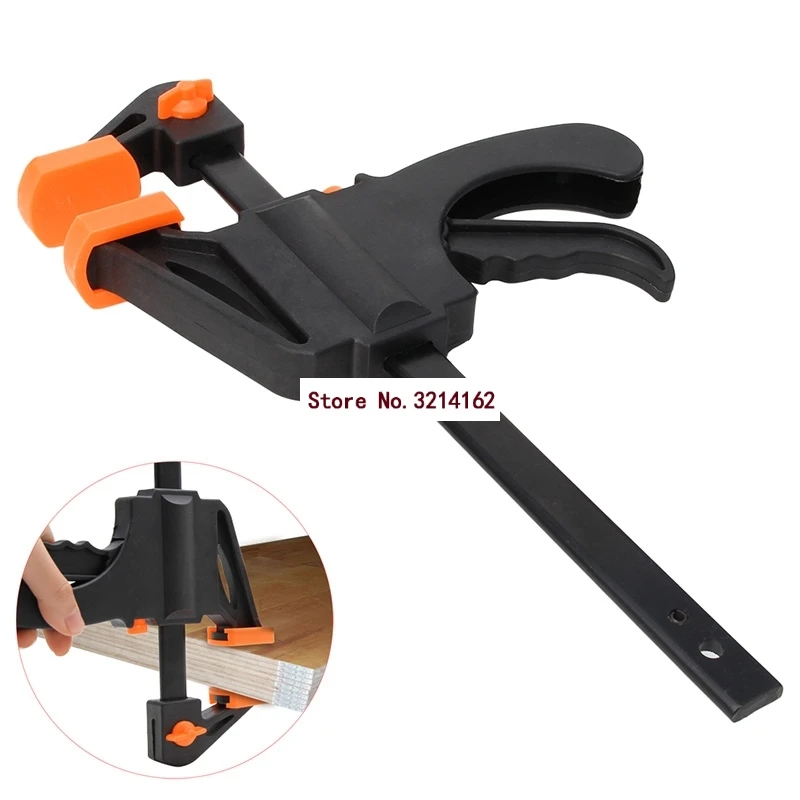 

6 Inch Wood-Working Bar Clamp Quick Ratchet Release Speed Squeeze DIY Hand Tools 07NOV