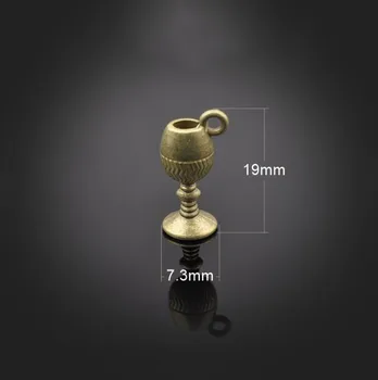 

120pcs Antique Bronze Wine Cup Pendant Charms+DIY Jewelry Findings Necklace Bracelet Metal Fashion Bags Accessories 19X7.3mm