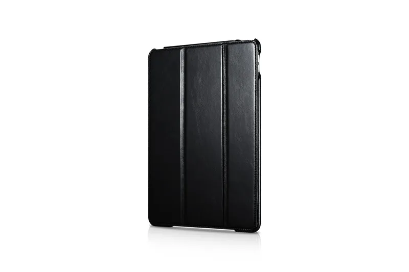 Черный ICarer чехол для iPad Air 10,5 винтажная серия натуральная подставка кожаный чехол для iPad Air 10,5 держатель Ретро кожаный чехол - Цвет: Черный