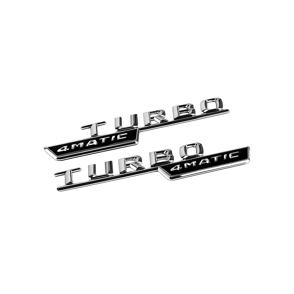 Комплект из 2 предметов, 4MATIC TURBO BITURBO эмблема автомобильное крыло отделка Стикеры для Mercedes Benz AMG CLA GLA W203 W204 W205 W202 C180 C200 C117 C207