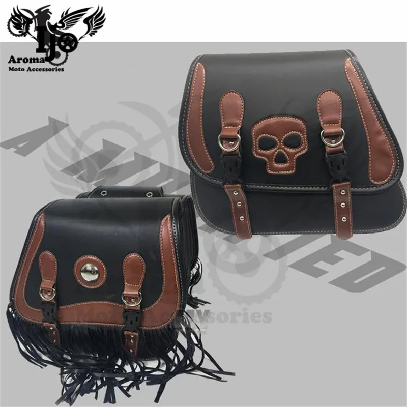 

Motorcycle PU Leather Saddle Bags Side Tool Bag Panniers Luggage SaddleBags Universal For Harley BMW Motocross Bags