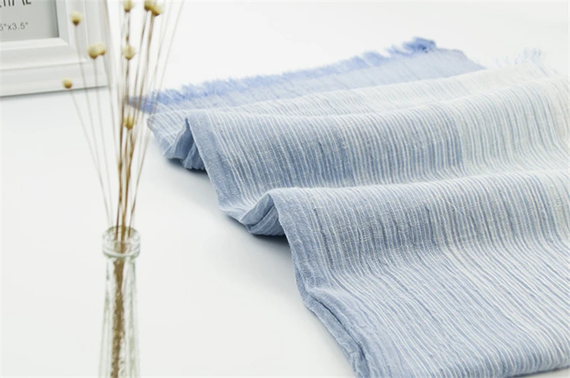 mens blanket scarf Unisex Men Women Ombre Shawl Spring Summer Cotton Blend Gradient Scarves Hijab Casual Male Scarves Crinkle Global Scarf YG367 mens linen scarf