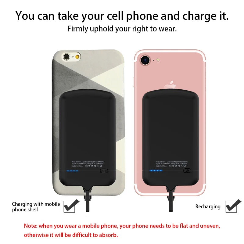 Kopen Mini Power Bank Case Ultra dunne Draagbare Externe Backup Battery Charger Case Voor iPhone X XS Samsung S8 Xiaomi 8 Huawei P20