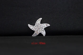 

Free Shipping Wholesale 120pcs/lot Rhinestone Starfish Buckle Invitation DIY Rhinestone Slider,Flip Flops Buckle RB001