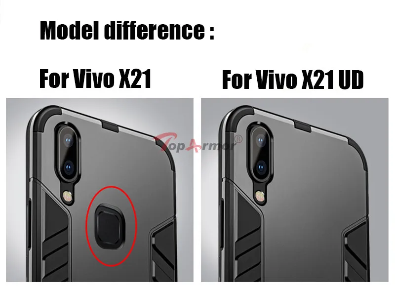 Защитный чехол Гибридный ПК + ТПУ противоударный для vivo Y51 Y53 Y55 Y66 Y69 Y71 Y85 V5 X6 X7 X9 s X20