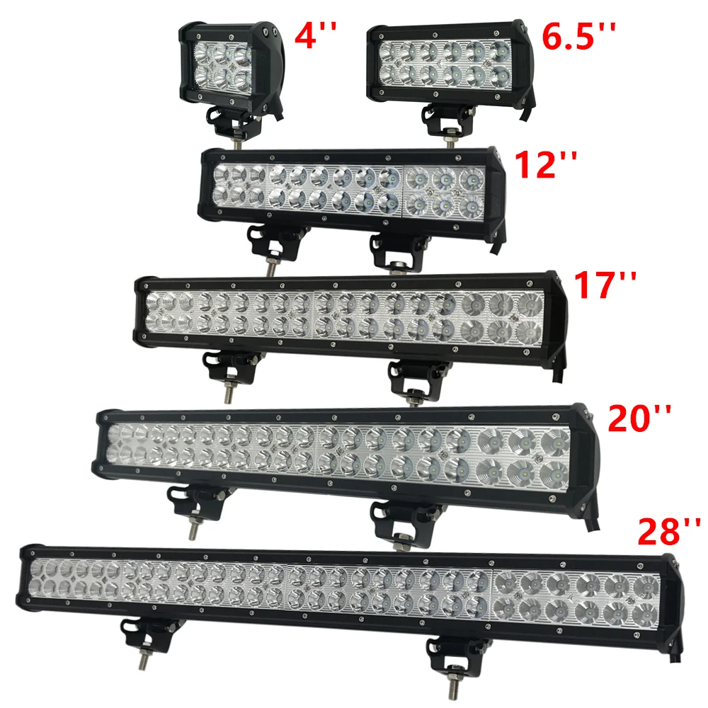 

18W 36W 72W 108W 126W 180W Dual Row Straight LED Work Light Bar for Off Road ATV Car Boat Truck SUV 4WD 4x4 Trator LED Fog Lamp