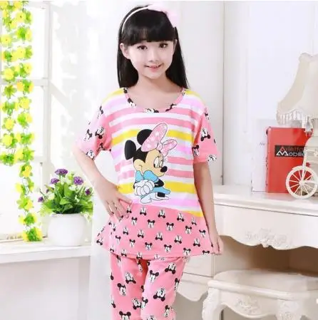 boys and girls fashion Sleepwear children's giftsNew Arrival Children's short-sleeved shorts suit cartoon cute pajamas - Цвет: style  20