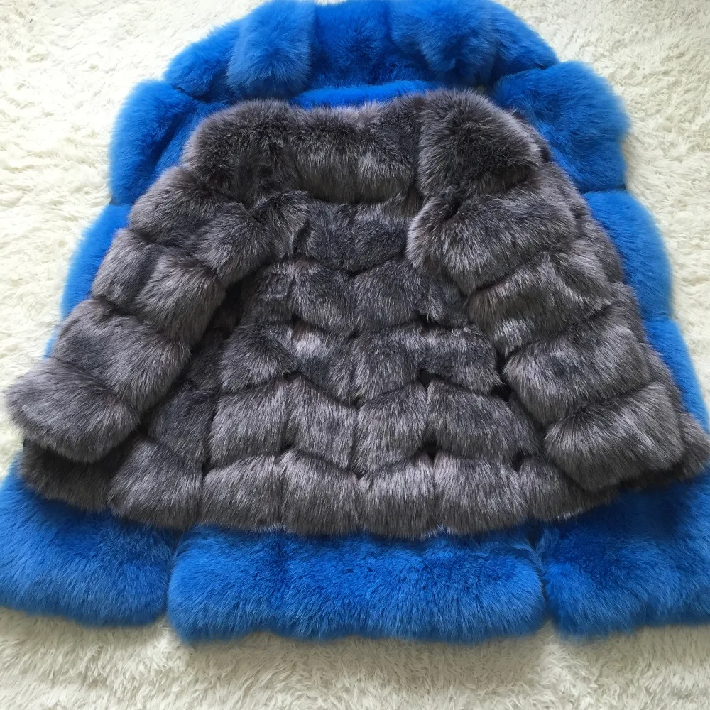 Элегантная женская куртка из искусственного лисьего меха, зимняя модная куртка из искусственного лисьего меха, женская теплая куртка из искусственного лисьего меха, женские пальто