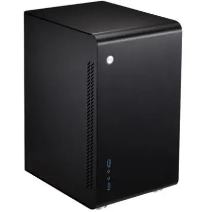 HTPC MATX мини Чехол, алюминиевый чехол для компьютера, USB3.0* 2, домашний кинотеатр компьютер Jonsbo U3 - Цвет: Черный