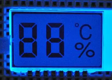 8PIN TN положительный 2-знака после запятой сегмент ЖК-дисплей Панель с Температура символ влажности белый/желтый и зеленый цвета/синий Подсветка 3V - Цвет: Blue Backlight