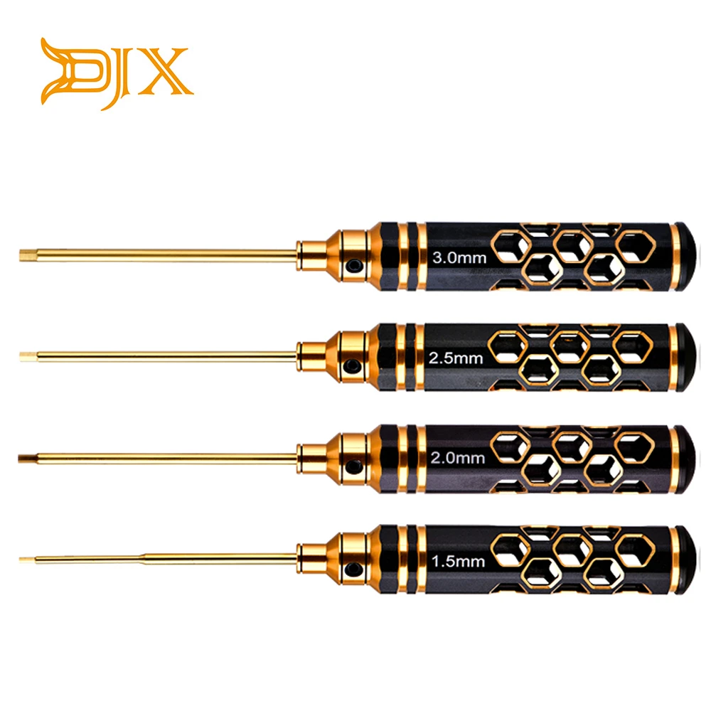 4pcs RC Allen Key Set Hexagon Screwdriver Wrench Tool Repair Kit Coloured Handles for RC Quadcopter Helicopter Racing Robot