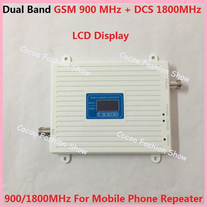 

LCD Display !!! DCS 1800MHz GSM 900Mhz Dual Band Celular Signal Booster , GSM DCS 2G 4G Mobile Phone Signal Repeater Amplifier