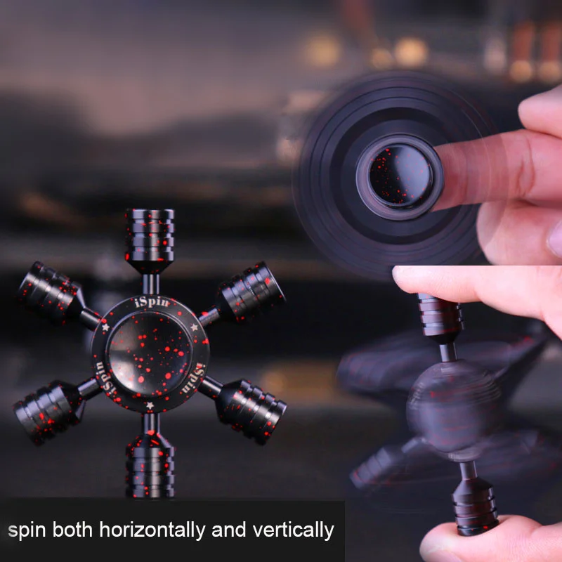 

DIY Hand Flying Fidget Spinner Metal High Speed Low Noise EDC Hand Spinners Cube Anti-stress Toy for Children Multiple Gameplay