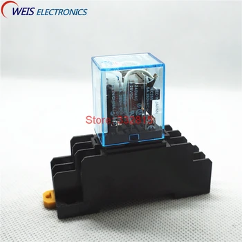 

1PCS MY2P HH52P MY2NJ relay 220V AC coil high quality general purpose DPDT micro mini relay with socket base holder