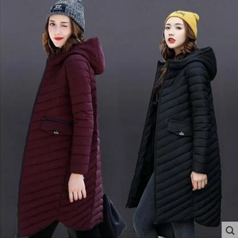 2018 Winter women Plus Size Womens Parkas Thicken Outerwear solid hooded Coats Short Female Slim Cotton padded basic tops