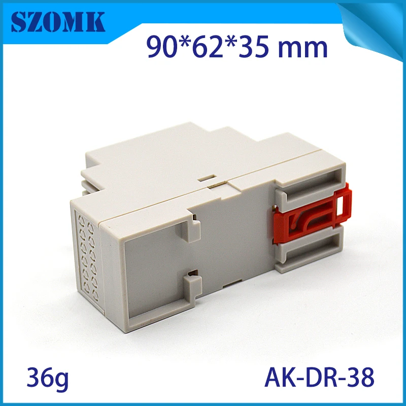 szomk plastic din rail power supply enclosure project box PLC plastic enclosure for electronics din rail junction housing (3)