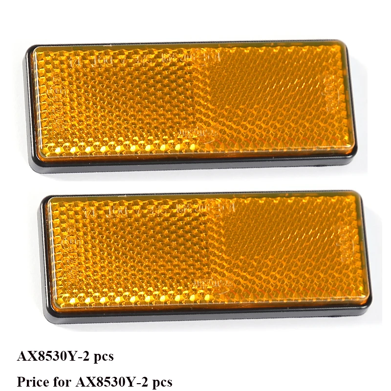

2 PCS amber reflector self adhesive ECE Approval rectangular reflect strip for trailer truck lorry bus RV caravan camp bike